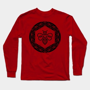 Bee with Heart - Flower of Life #2 Long Sleeve T-Shirt